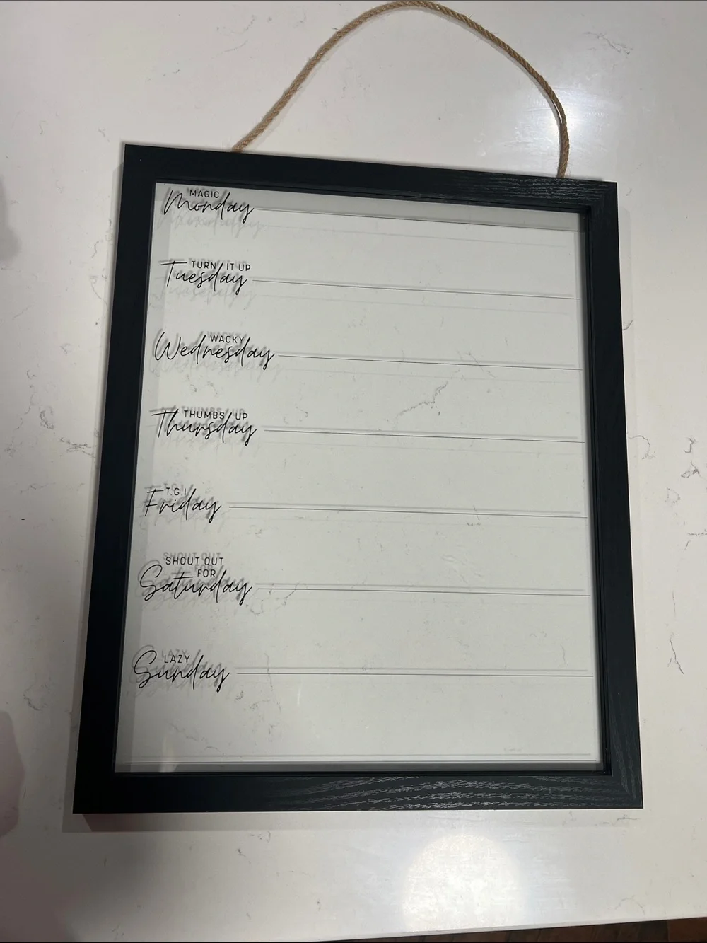 Black Weekly Planner Frame - Unbranded